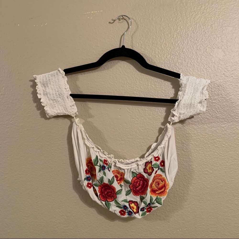 Floral Embroidered Croptop